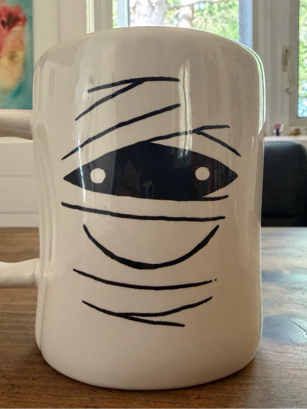 Rae Dunn “EEK!” White Mummy Mug - Picture 2 of 4